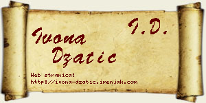 Ivona Džatić vizit kartica